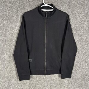 Bikkembergs Jacket Mens Medium Black Full Zip Bomber Cotton Designer Casual Dirk